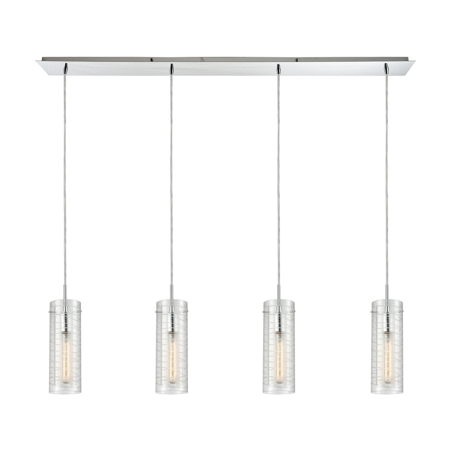 ELK Home - 56595/4LP - Four Light Pendant - Swirl - Polished Chrome