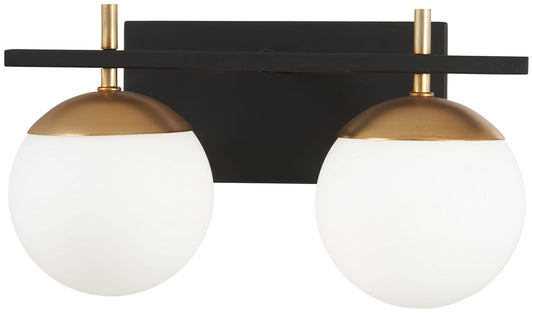 George Kovacs - P1352-618 - Two Light Bath - Alluria - Weathered Black W/Autumn Gold