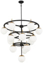George Kovacs - P1359-618 - 16 Light Chandelier - Alluria - Weathered Black W/Autumn Gold