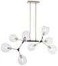 George Kovacs - P1368-619 - Eight Light Chandelier - Nexpo - Brushed Nickel W/Black Accents