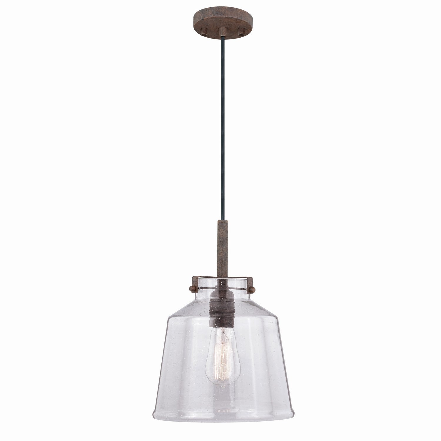 Vaxcel - P0260 - One Light Pendant - Milone - Textured Rustic Bronze