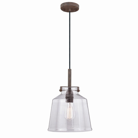 Vaxcel - P0260 - One Light Pendant - Milone - Textured Rustic Bronze