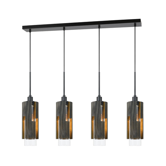 Cal Lighting - FX-3641-4 - Four Light Chandelier - Wood