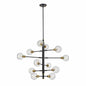 DVI Lighting - DVP20849VBR+GR-CL - 12 Light Foyer Pendant - Ocean Drive - Venetian Brass And Graphite With Clear Glass