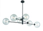 DVI Lighting - DVP27002GR-CL - Six Light Linear Pendant - Courcelette - Graphite With Clear Glass