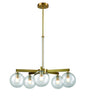 DVI Lighting - DVP27025VBR-CL - Five Light Chandelier - Courcelette - Venetian Brass With Clear Glass
