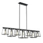 DVI Lighting - DVP29041MF+EB - Seven Light Linear Pendant - Cape Breton - Multiple Finishes And Ebony