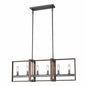 DVI Lighting - DVP30202GR+IW-CL - Six Light Linear Pendant - Blairmore - Ironwood On Metal And Graphite