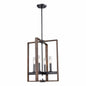 DVI Lighting - DVP30248GR+IW-CL - Four Light Foyer Pendant - Blairmore - Ironwood On Metal And Graphite