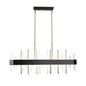 DVI Lighting - DVP30302SN+GR-CRY - LED Linear Pendant - Crystal Boulevard - Satin Nickel And Graphite With Optic Glass Inserts