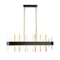 DVI Lighting - DVP30302VBR+GR-CRY - LED Linear Pendant - Crystal Boulevard - Venetian Brass And Graphite With Optic Glass Inserts