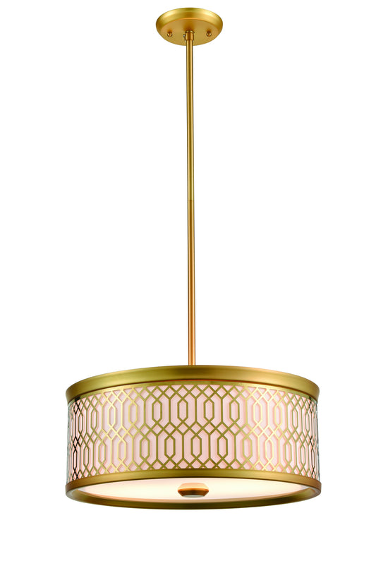 DVI Lighting - DVP33920VBR-SW - Two Light Pendant - Tortona - Venetian Brass With Sateen White Shade