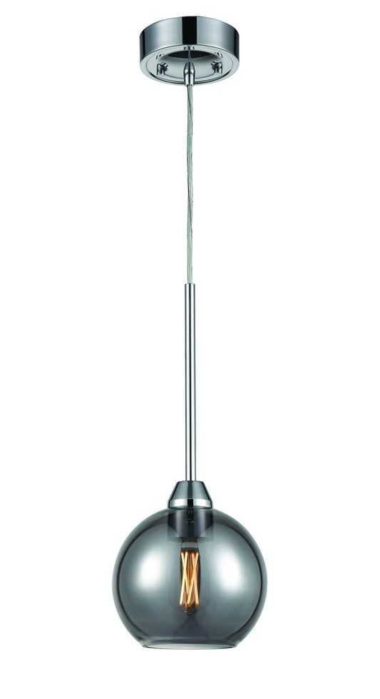 DVI Lighting - DVP34721CH-SM - One Light Mini-Pendant - Andromeda - Chrome With Smoke Glass