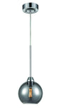 DVI Lighting - DVP34721CH-SM - One Light Mini-Pendant - Andromeda - Chrome With Smoke Glass