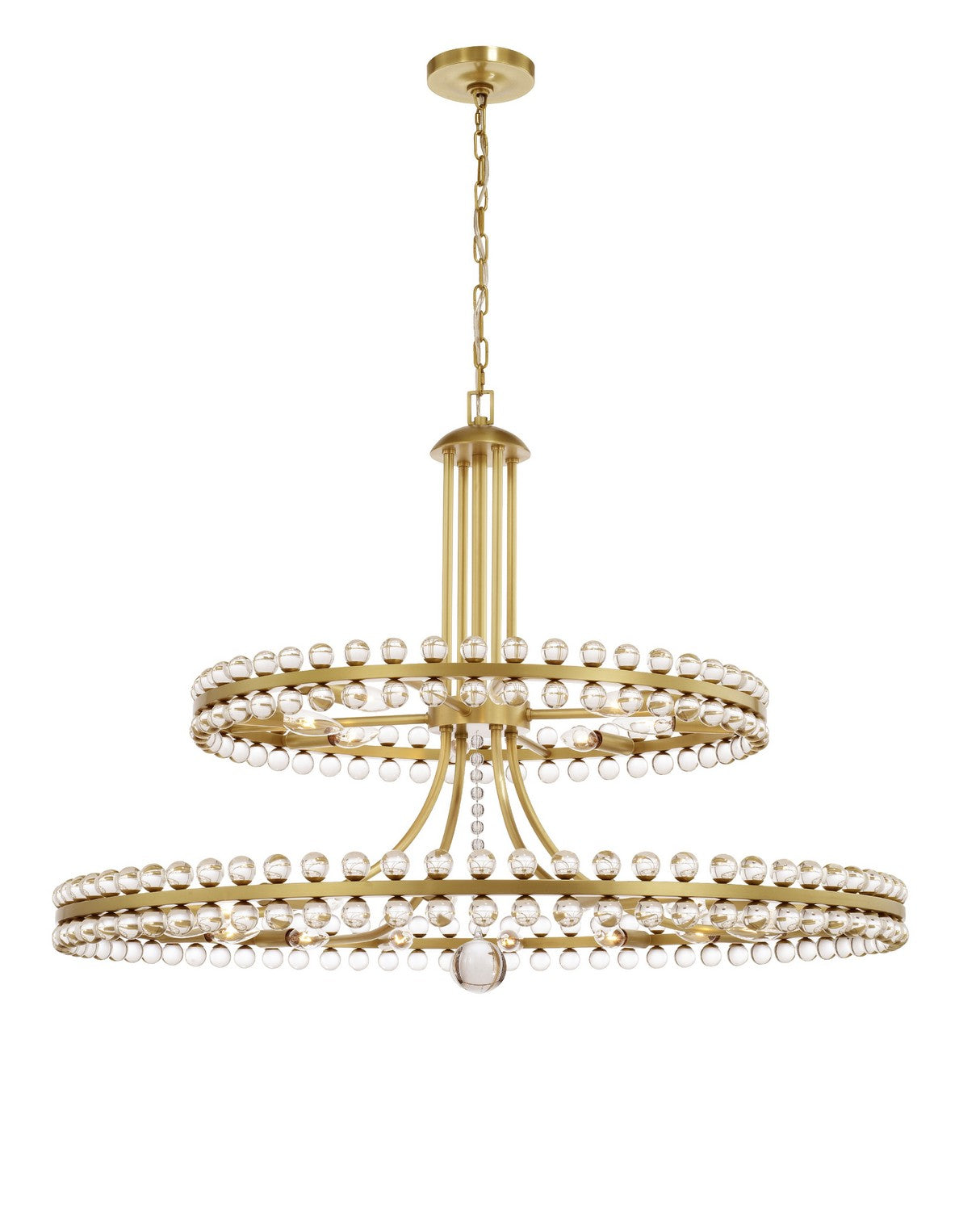 Crystorama - CLO-8890-AG - 24 Light Chandelier - Clover - Aged Brass