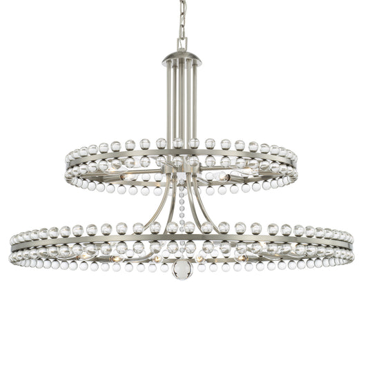 Crystorama - CLO-8890-BN - 24 Light Chandelier - Clover - Brushed Nickel