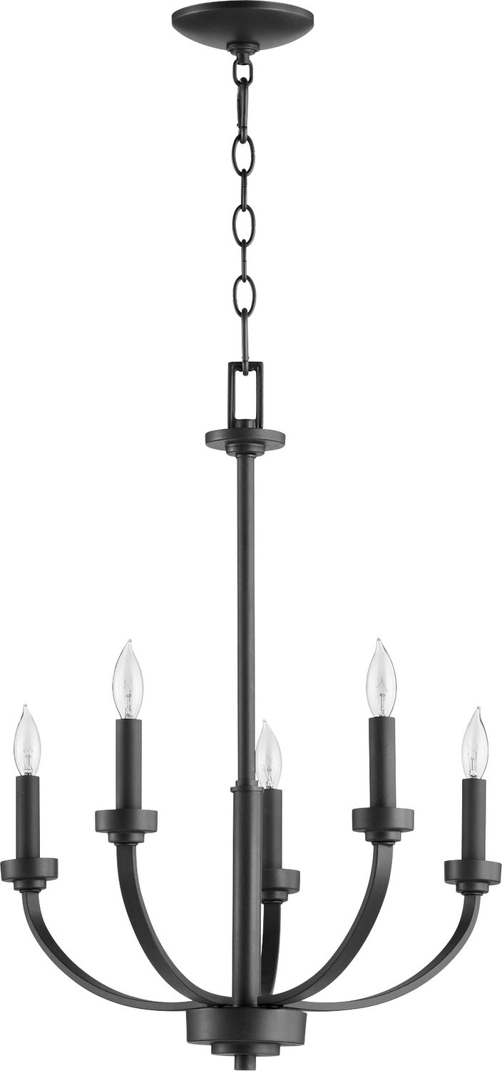 Quorum - 6160-5-69 - Five Light Chandelier - Reyes - Textured Black