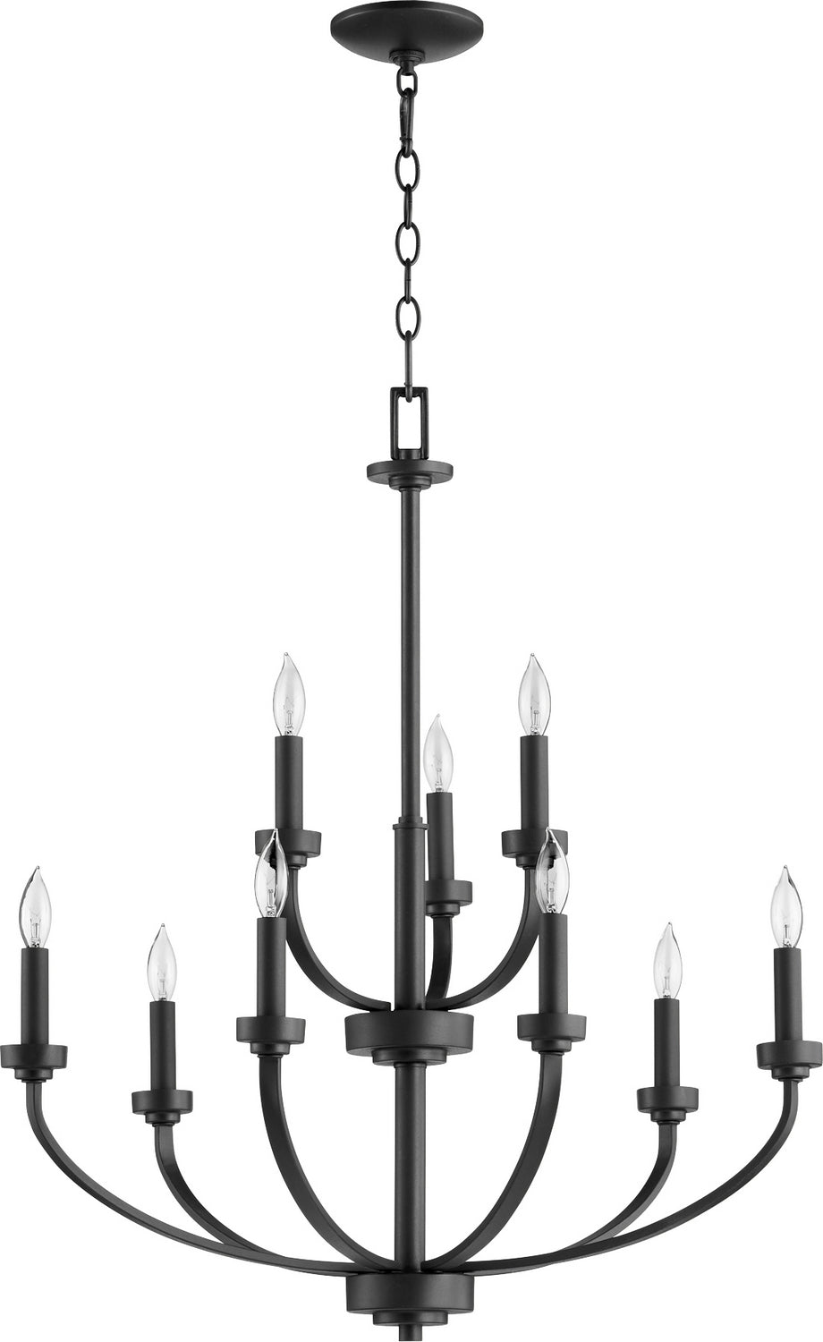 Quorum - 6160-9-69 - Nine Light Chandelier - Reyes - Textured Black