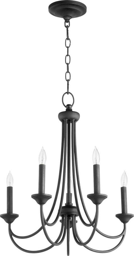 Quorum - 6250-5-69 - Five Light Chandelier - Brooks - Textured Black