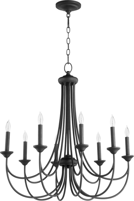 Quorum - 6250-8-69 - Eight Light Chandelier - Brooks - Textured Black