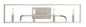 Designers Fountain - 88404-SP - Three Light Pendant - Uptown - Satin Platinum