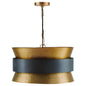 Capital Lighting - 330446PZ - Four Light Pendant - Loren - Patinaed Brass and Dark Zinc