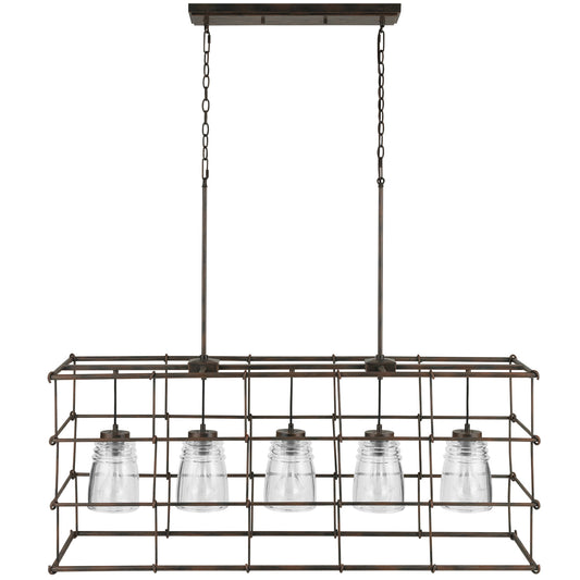 Capital Lighting - 829751NG-462 - Five Light Island Pendant - Turner - Nordic Grey