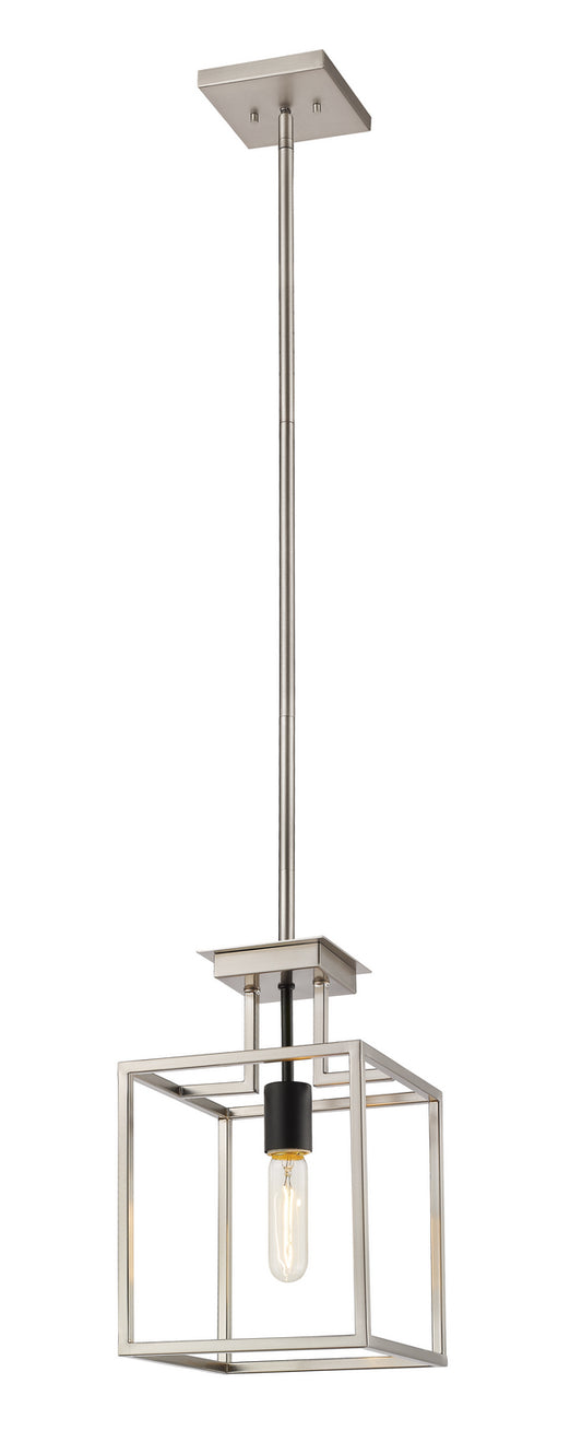 Z-Lite - 456MP-BN-BK - One Light Pendant - Quadra - Brushed Nickel / Black