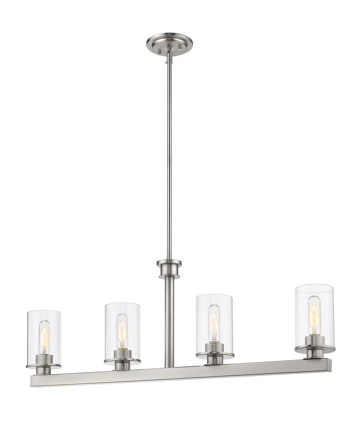 Z-Lite - 462-4L-BN - Four Light Linear Chandelier - Savannah - Brushed Nickel