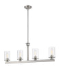 Z-Lite - 462-4L-BN - Four Light Linear Chandelier - Savannah - Brushed Nickel