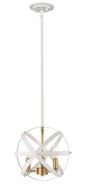 Z-Lite - 463-12HWH-OBR - Three Light Pendant - Cavallo - Hammered White / Olde Brass