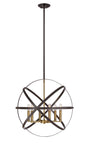 Z-Lite - 463-24HBRZ-OBR - Six Light Chandelier - Cavallo - Hammered Bronze / Olde Brass