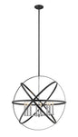 Z-Lite - 463-30HBK-CH - Eight Light Chandelier - Cavallo - Hammered Black / Chrome