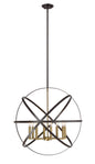 Z-Lite - 463-30HBRZ-OBR - Eight Light Chandelier - Cavallo - Hammered Bronze / Olde Brass