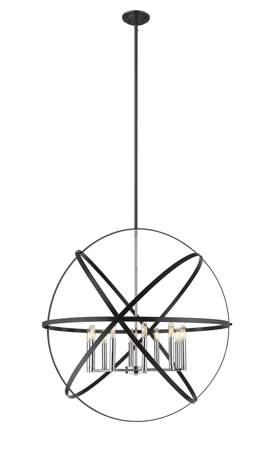 Z-Lite - 463-36HBK-CH - Ten Light Chandelier - Cavallo - Hammered Black / Chrome