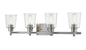 Z-Lite - 464-4V-BN - Four Light Vanity - Bohin - Brushed Nickel