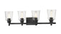 Z-Lite - 464-4V-MB - Four Light Vanity - Bohin - Matte Black