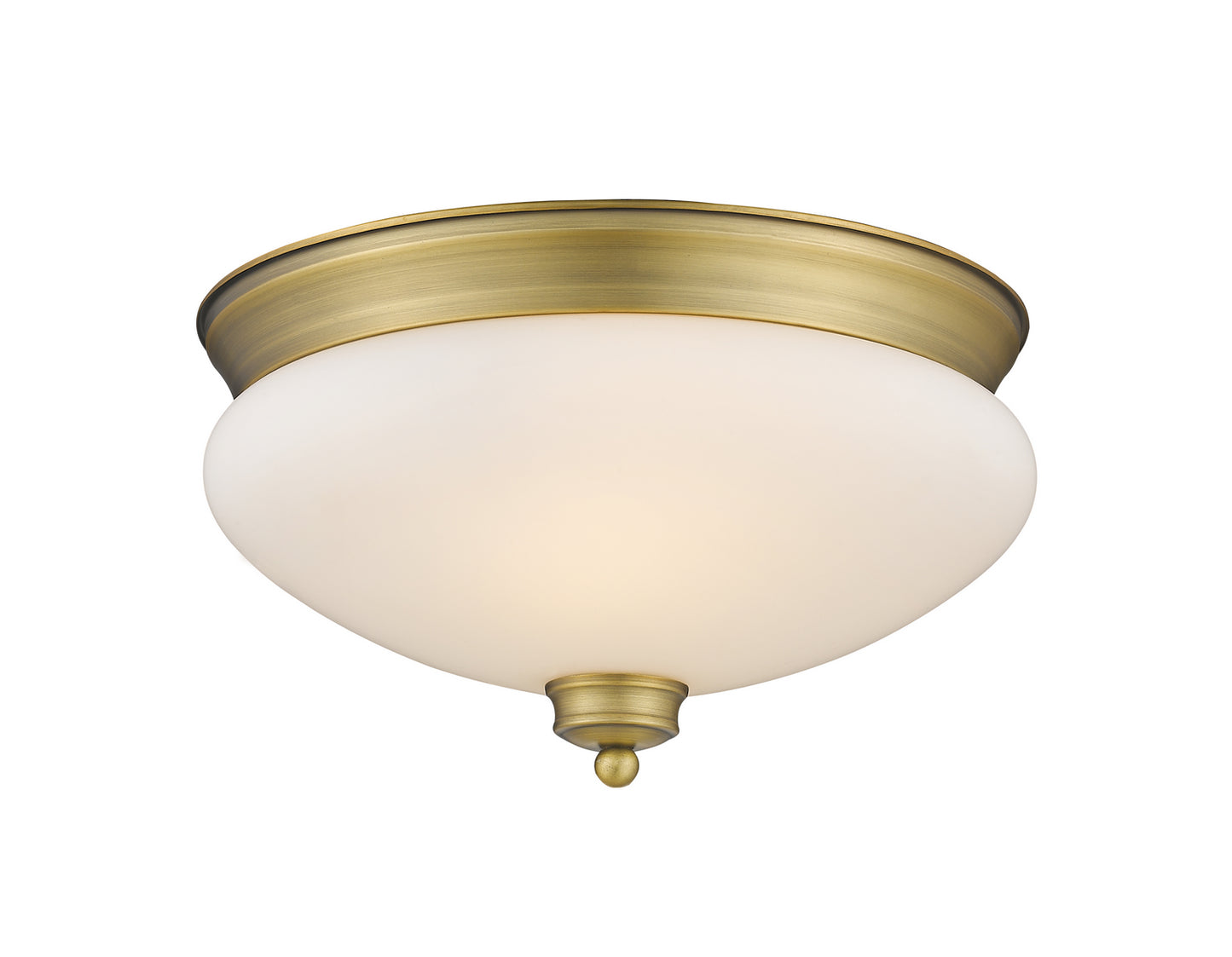 Z-Lite - 721F2-HBR - Two Light Flush Mount - Amon - Heritage Brass