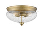 Z-Lite - 722F3-HBR - Three Light Flush Mount - Amon - Heritage Brass