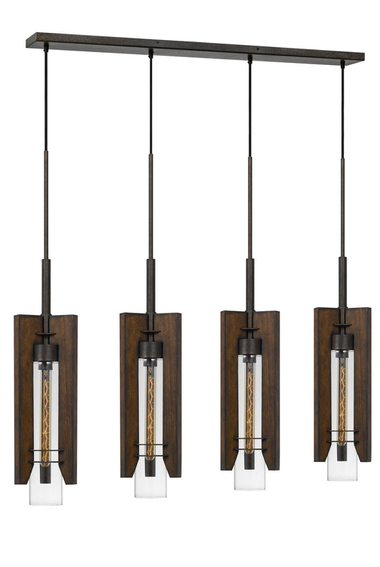 Cal Lighting - FX-3690-4 - Four Light Pendant - Almeria - Pine/Iron