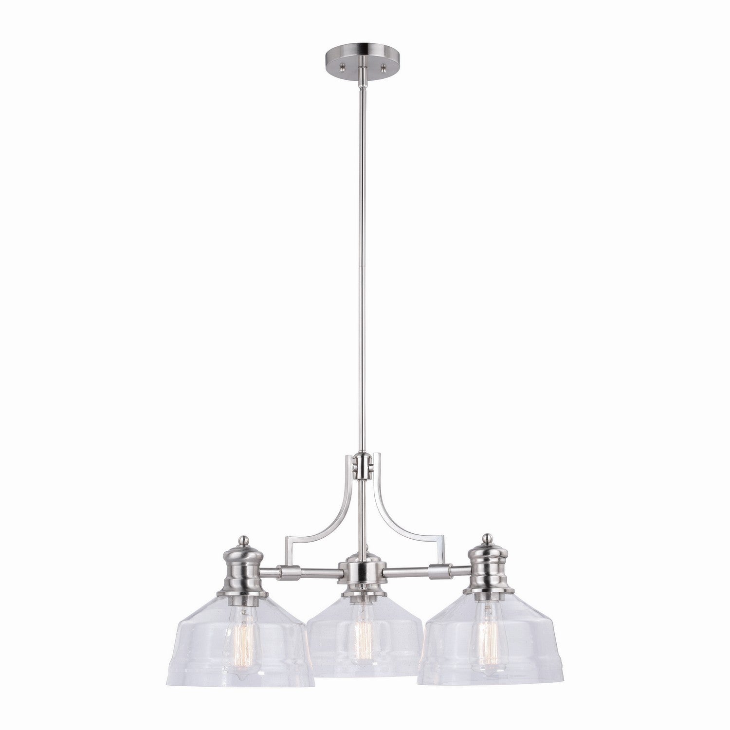 Vaxcel - H0220 - Three Light Chandelier - Beloit - Satin Nickel