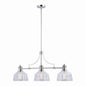 Vaxcel - H0221 - Three Light Linear Chandelier - Beloit - Satin Nickel