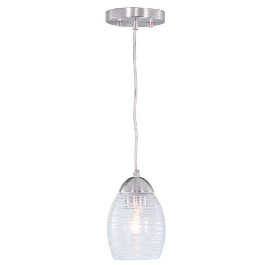 Vaxcel - P0271 - One Light Mini Pendant - Isley - Satin Nickel