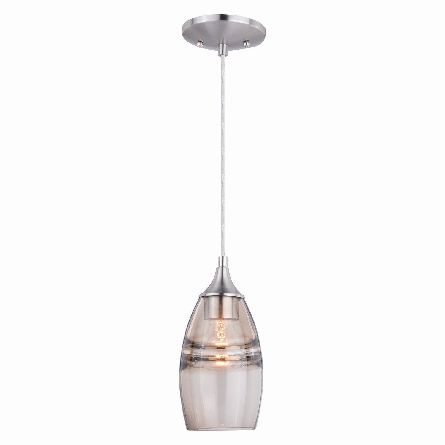 Vaxcel - P0276 - One Light Mini Pendant - Milano - Satin Nickel