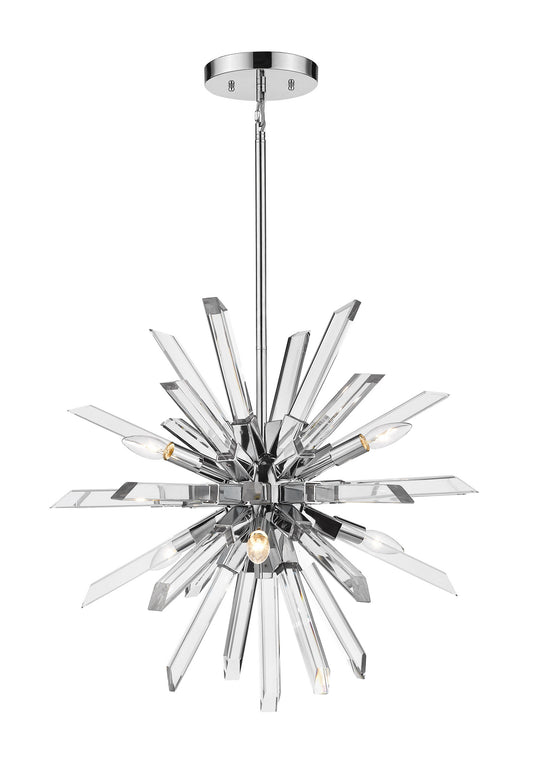 Z-Lite - 4003-6CH - Six Light Chandelier - Burst - Chrome