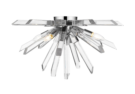 Z-Lite - 4003-F-CH - Four Light Flush Mount - Burst - Chrome