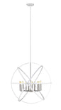 Z-Lite - 463-36HWH-BN - Ten Light Chandelier - Cavallo - Hammered White / Brushed Nickel