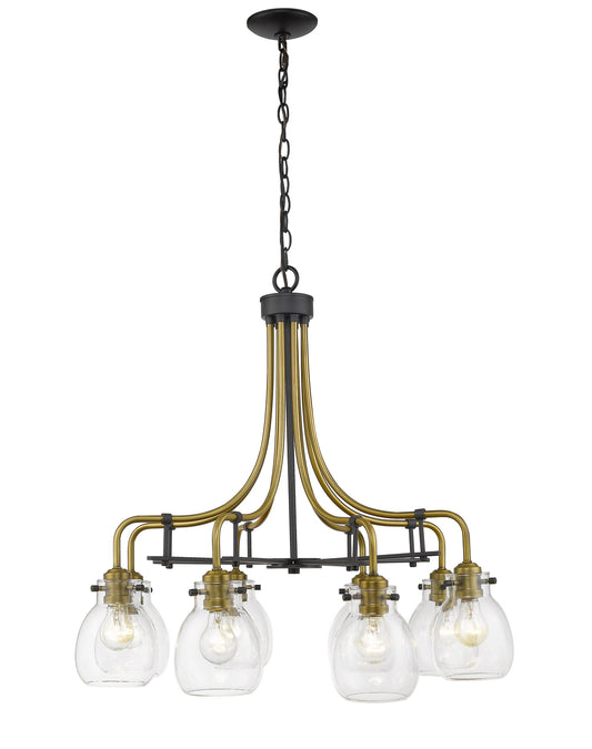 Z-Lite - 466-8MB-OBR - Eight Light Chandelier - Kraken - Matte Black / Olde Brass