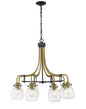 Z-Lite - 466-8MB-OBR - Eight Light Chandelier - Kraken - Matte Black / Olde Brass