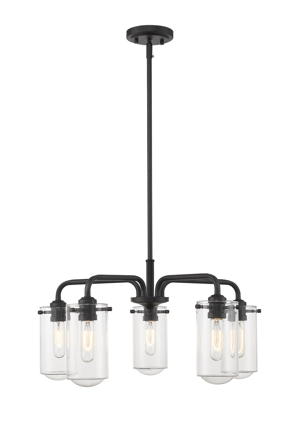 Z-Lite - 471-5MB - Five Light Chandelier - Delaney - Matte Black